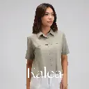 Kalea Crop Short Sleeve Shirt | Kemeja Crop Atasan Wanita Clean Look Cotton Poplin Lengan Pendek 