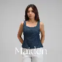 Maiden Denim Tank Top | Atasan Wanita Square Neck Jeans