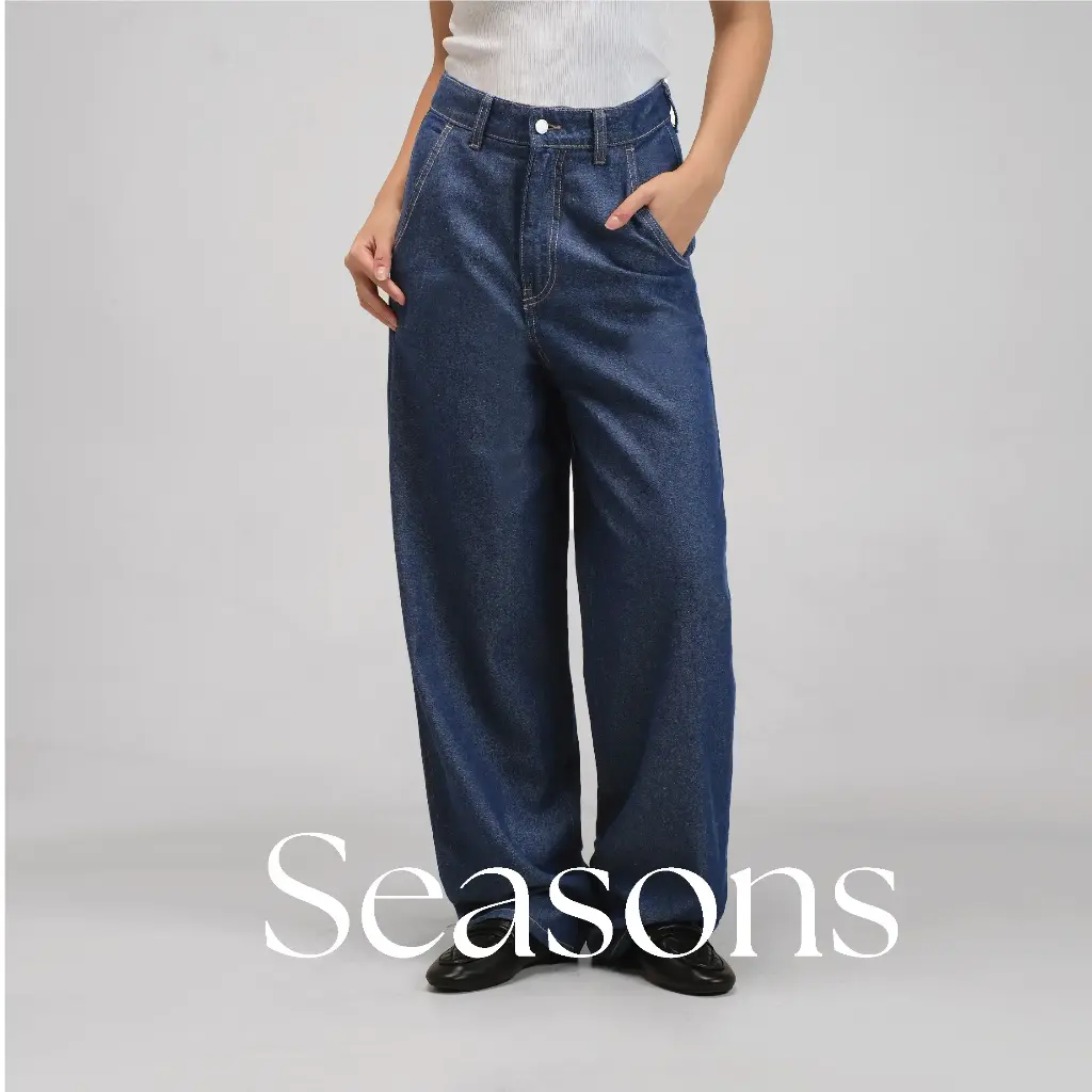 Seasons Baggy Extra Pockets Jeans | Celana Panjang Wide Leg Denim Wanita