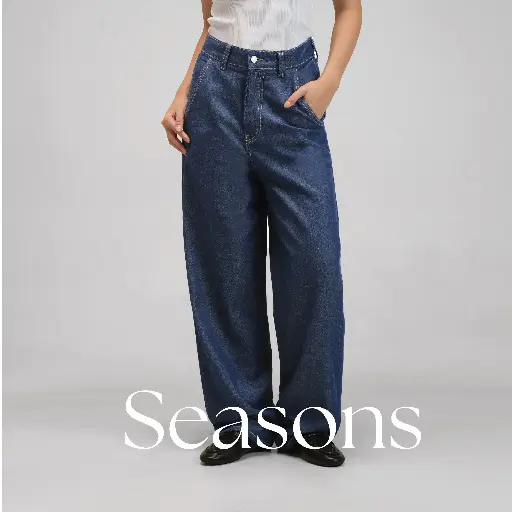 Seasons Baggy Extra Pockets Jeans | Celana Panjang Wide Leg Denim Wanita