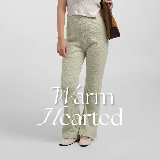 Warmhearted Knitted Pants | Celana Kulot Semi-flare Knit Rajut Premium Basic Wanita